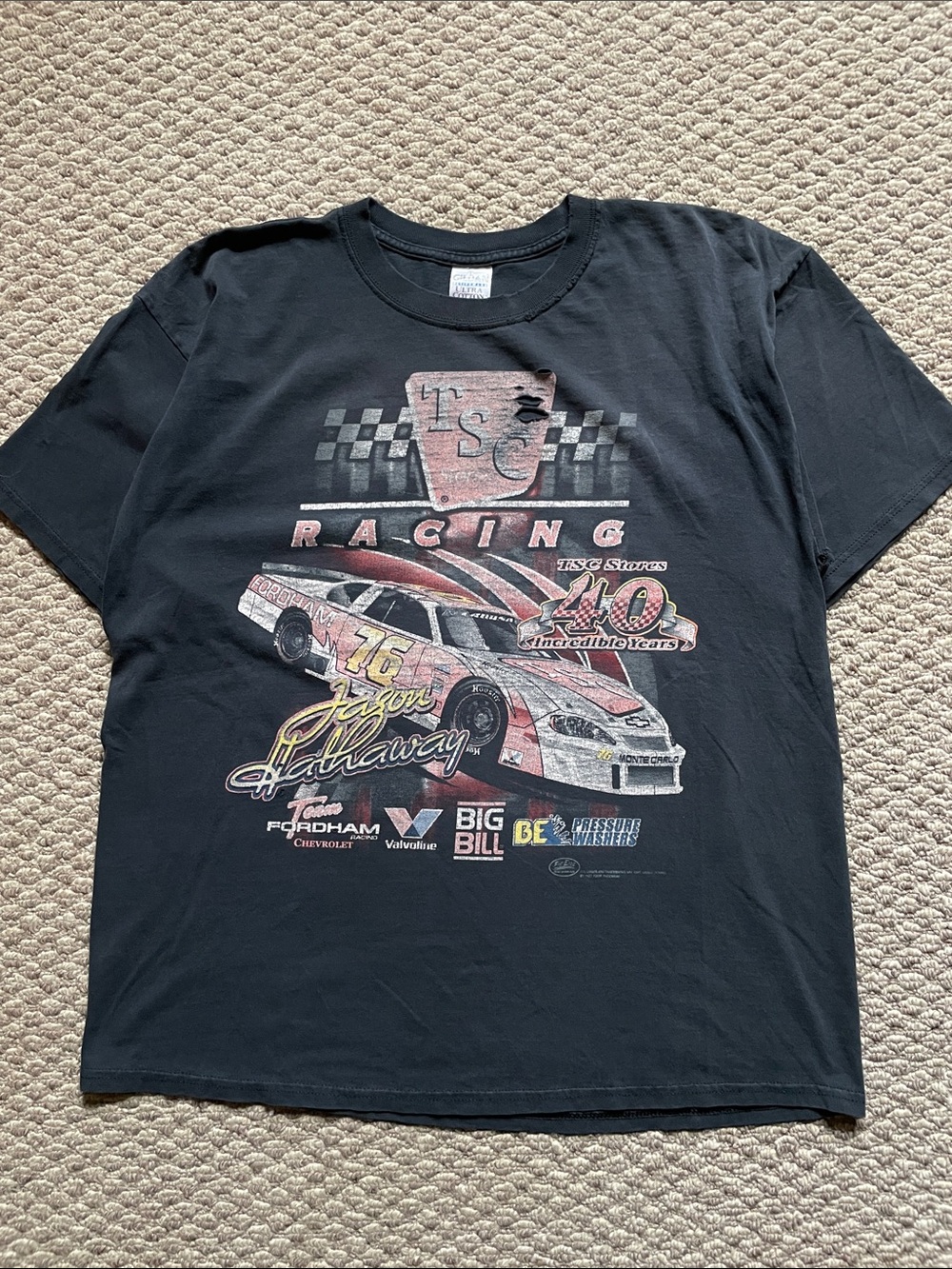Vintage nascar tsc racing distressed t shirt